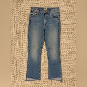 MOTHER Blue Women Jeans - The Insider Crop Step Fray
